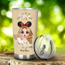 Load image into Gallery viewer, Personalized Mouse Ears And Books Tumbler Gift for Girls
