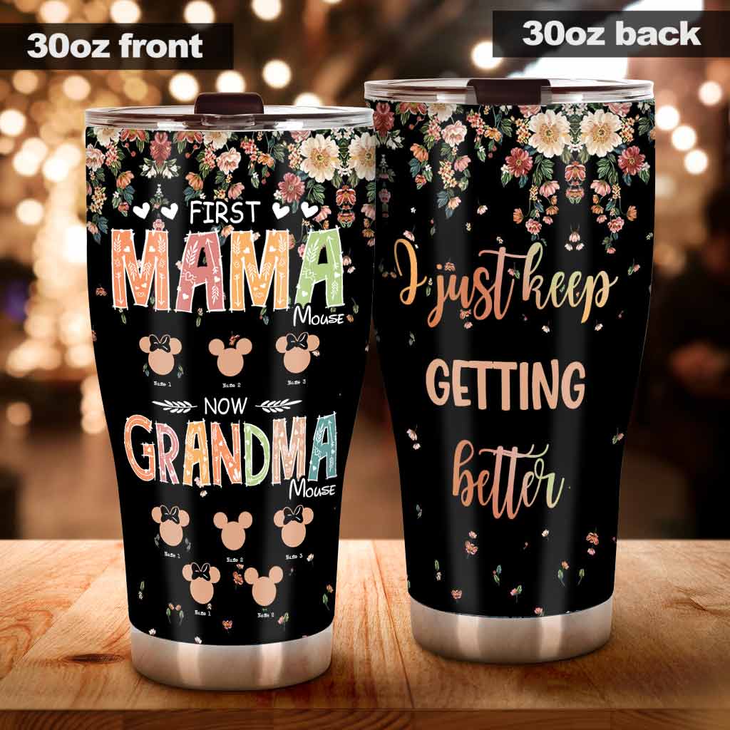 Personalized Grandma Tumbler First Mama Mouse Gift for Mother's Day