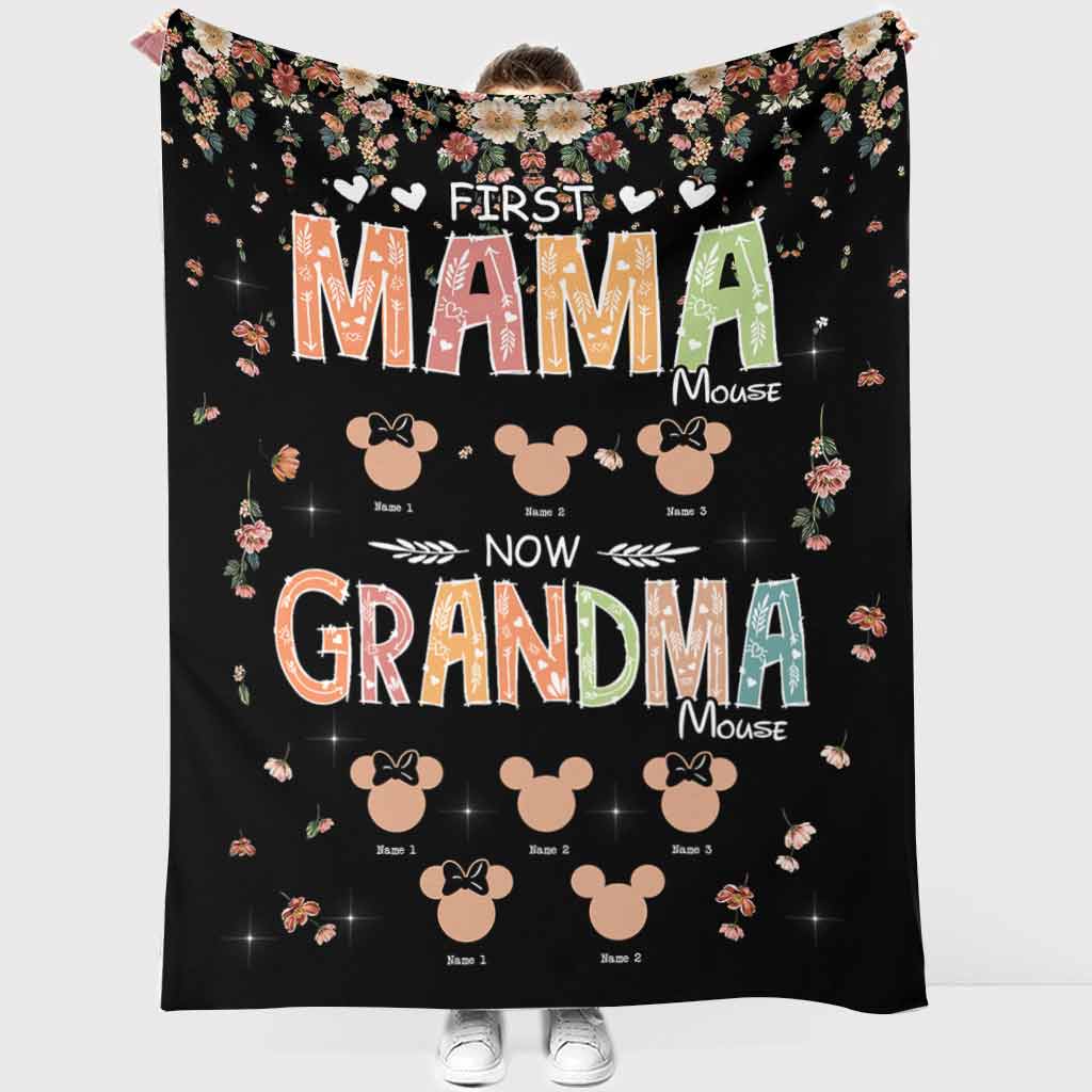 Personalized Mother's Day Grandma Blanket Custom Name Gift