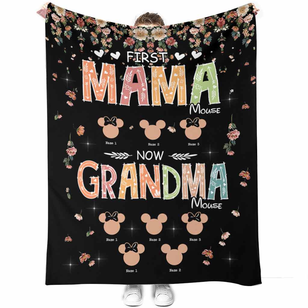 Personalized Mother's Day Grandma Blanket Custom Name Gift