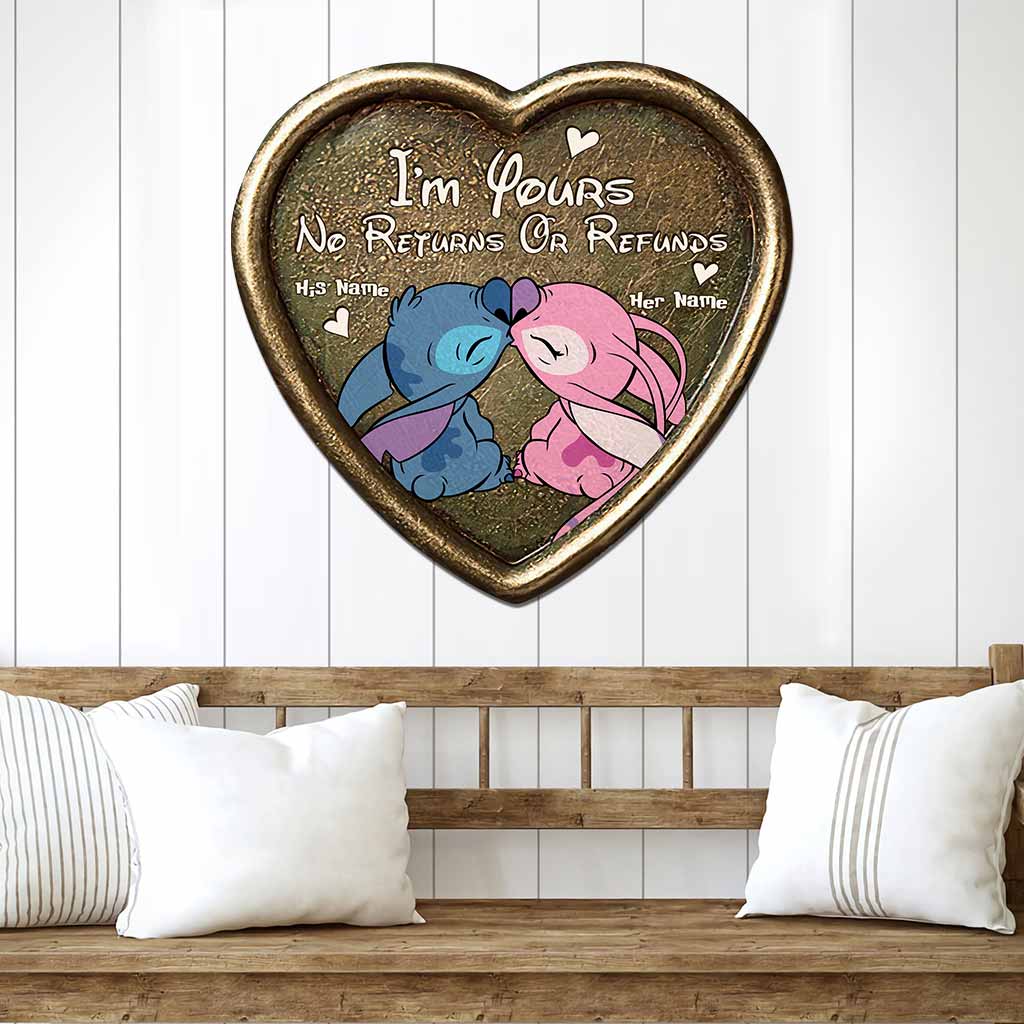 Personalized Cut Metal Sign Ohana Heart for Couples Gift