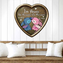 Load image into Gallery viewer, Personalized Cut Metal Sign Ohana Heart for Couples Gift
