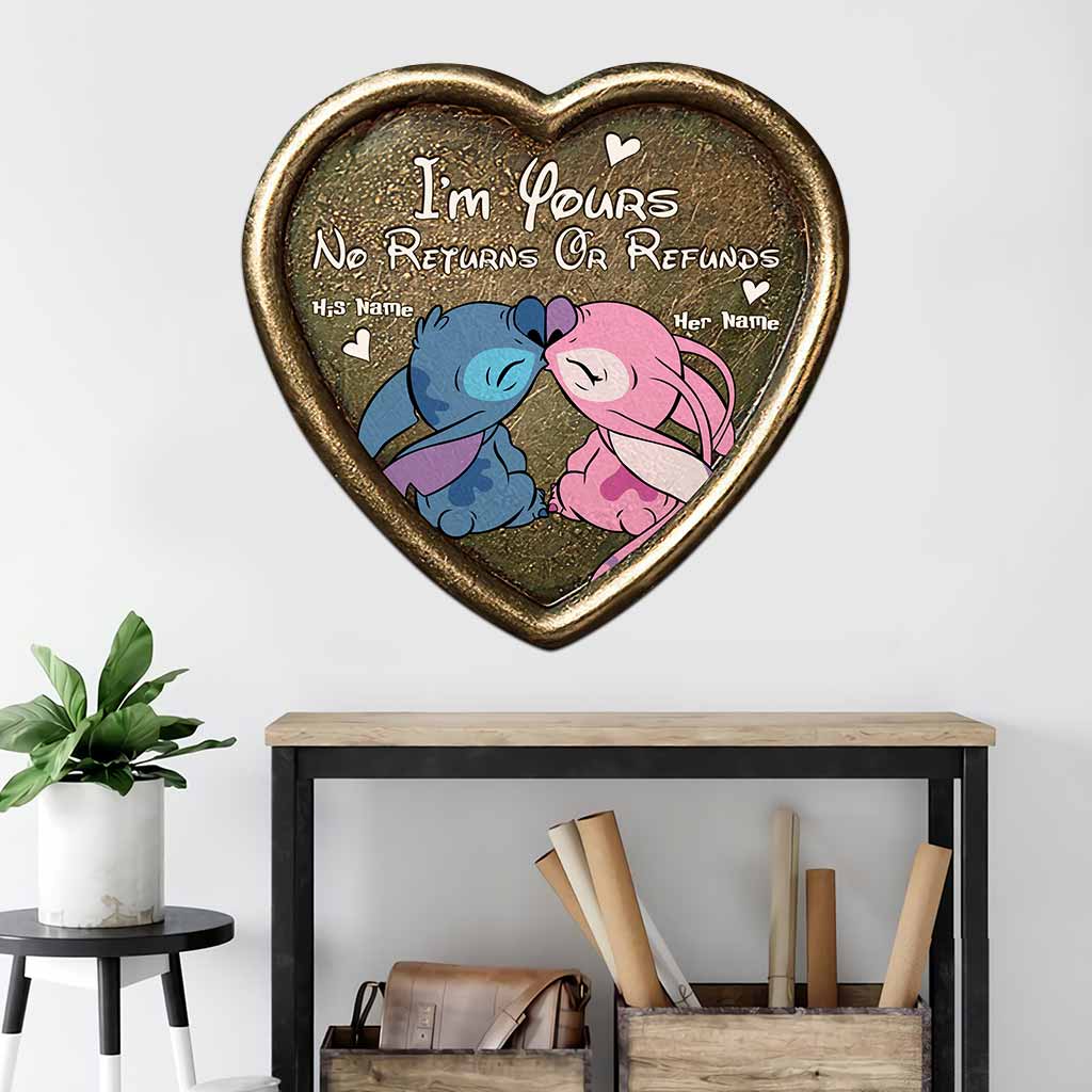 Personalized Cut Metal Sign Ohana Heart for Couples Gift