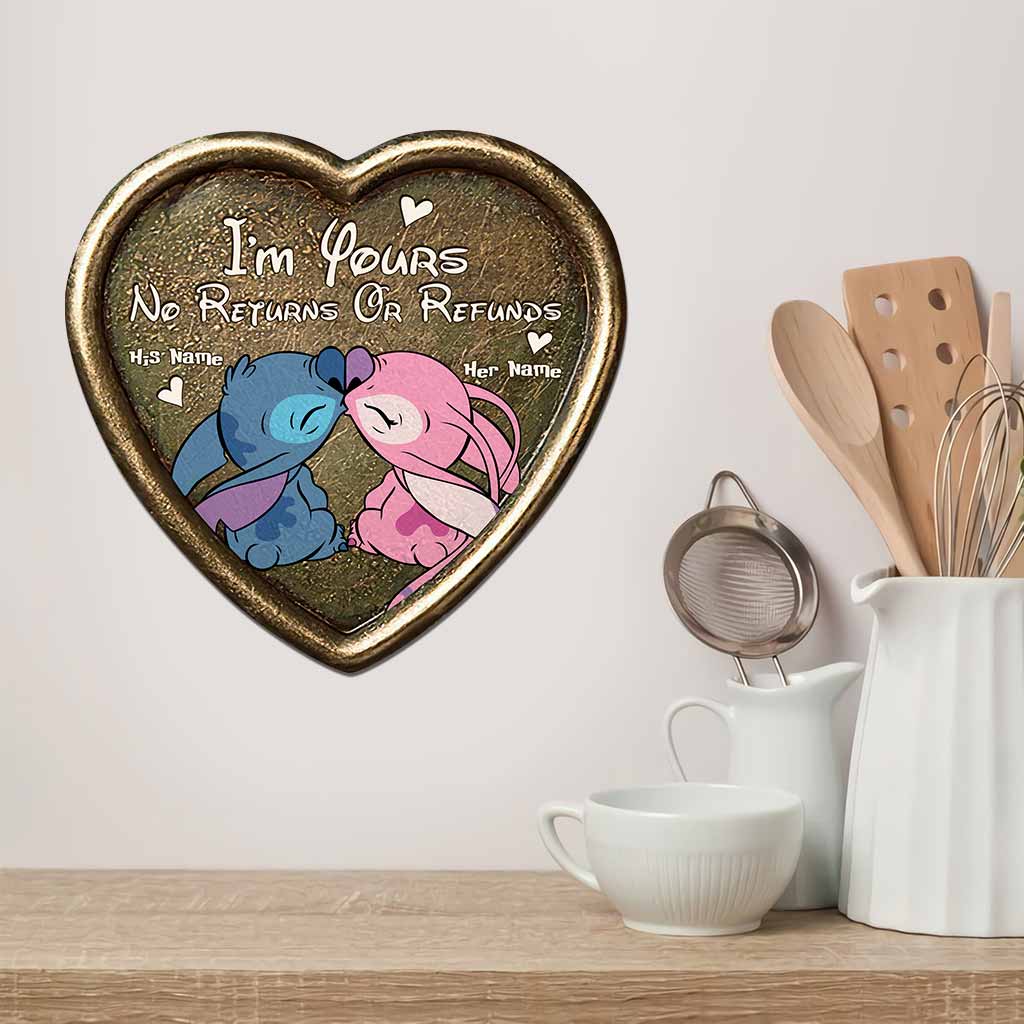 Personalized Cut Metal Sign Ohana Heart for Couples Gift