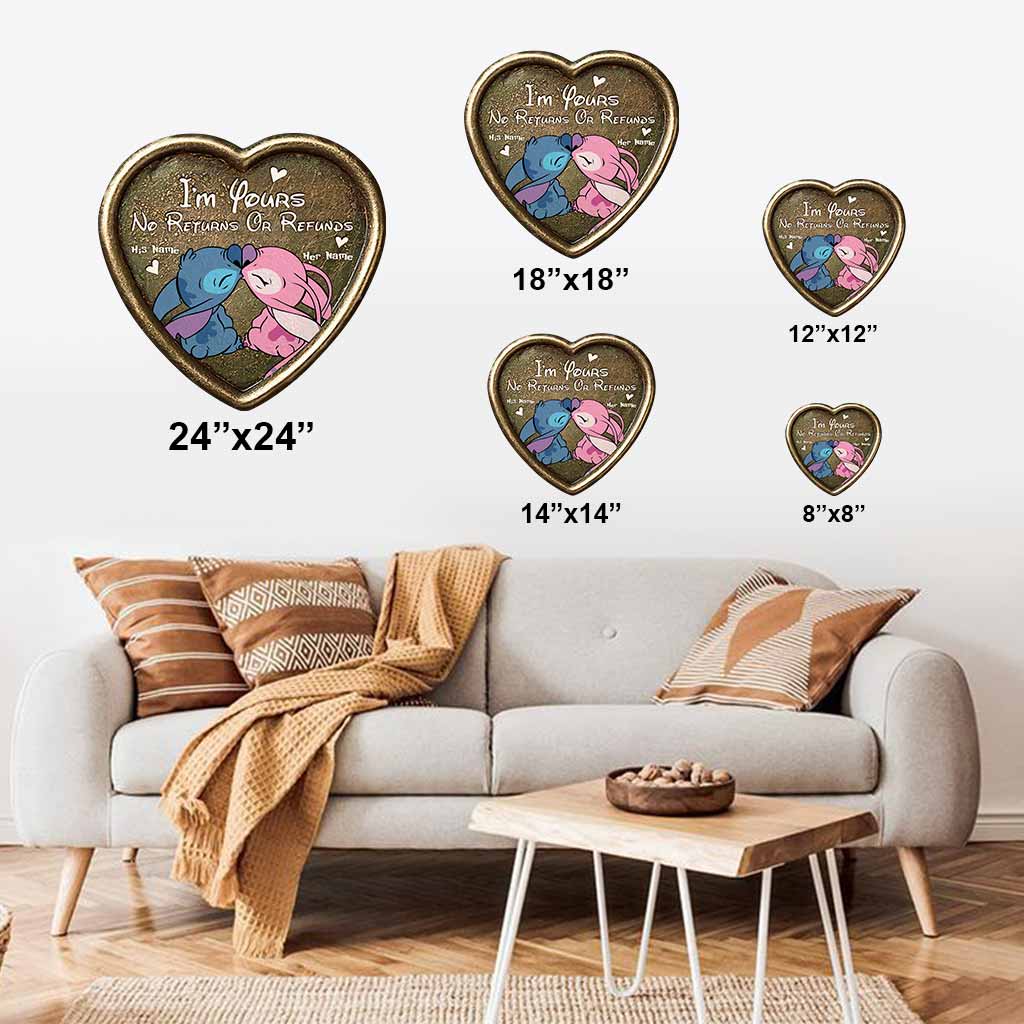 Personalized Cut Metal Sign Ohana Heart for Couples Gift