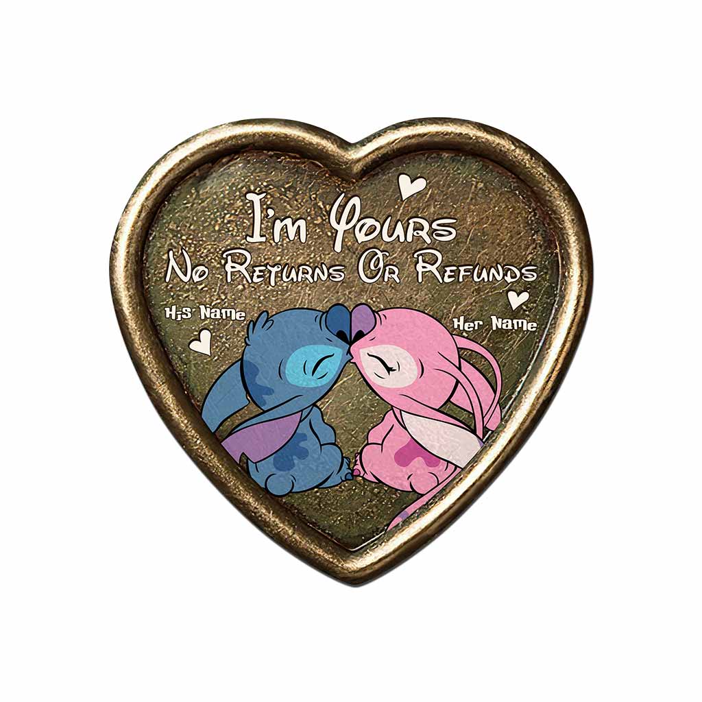 Personalized Cut Metal Sign Ohana Heart for Couples Gift