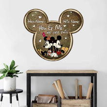 Load image into Gallery viewer, Personalized Couple Mouse Ears Metal Sign with Name Custom Gift
