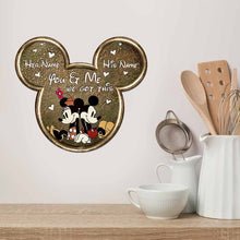 Load image into Gallery viewer, Personalized Couple Mouse Ears Metal Sign with Name Custom Gift

