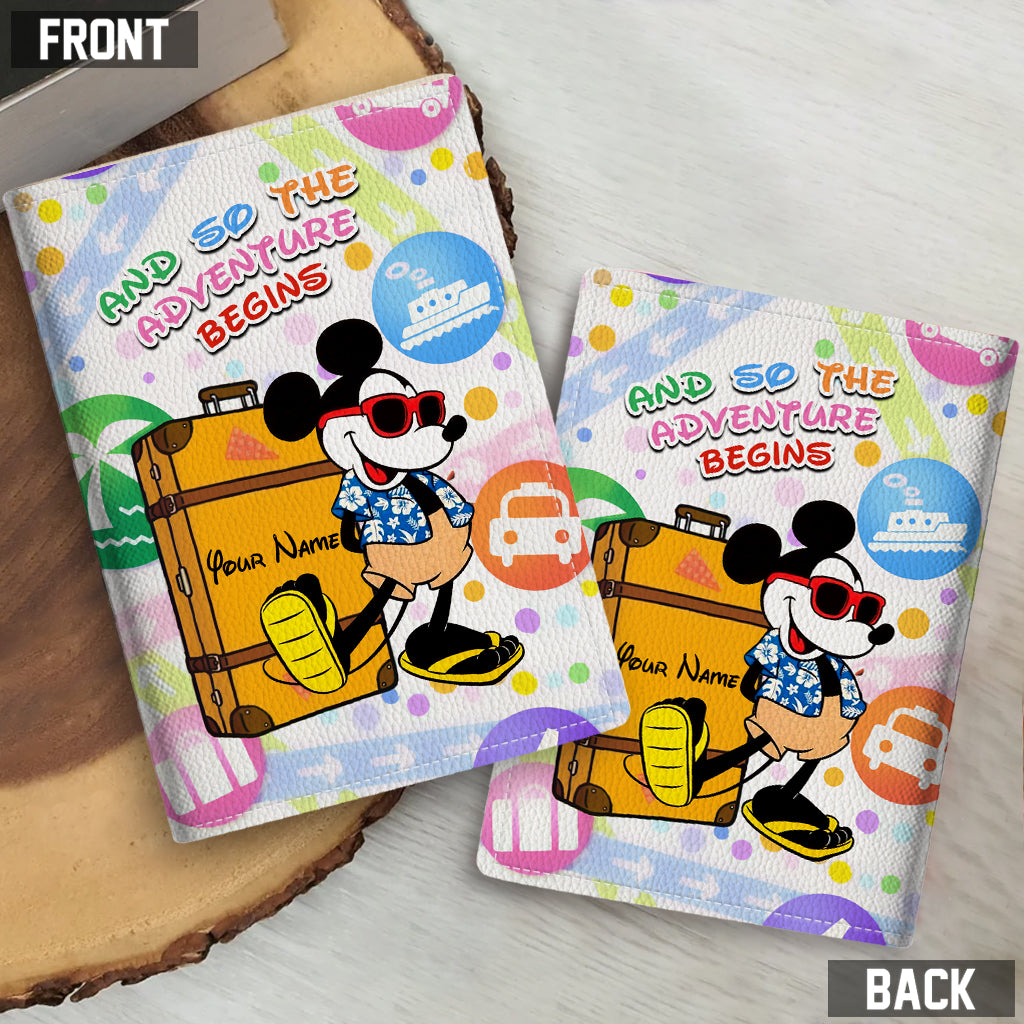 Personalized Mouse Passport Holder Custom Name Travel Gift