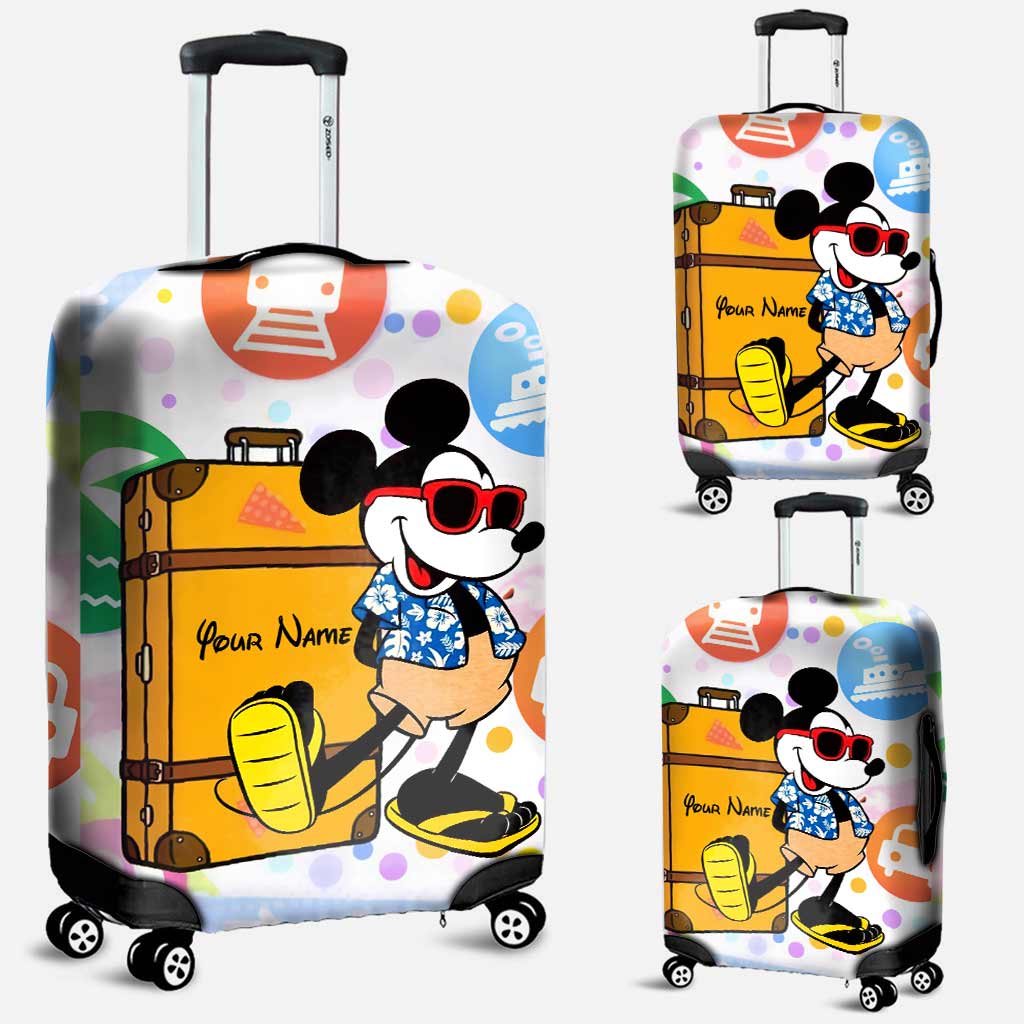 Personalized Luggage Cover with Mickey Mouse Design for Travel