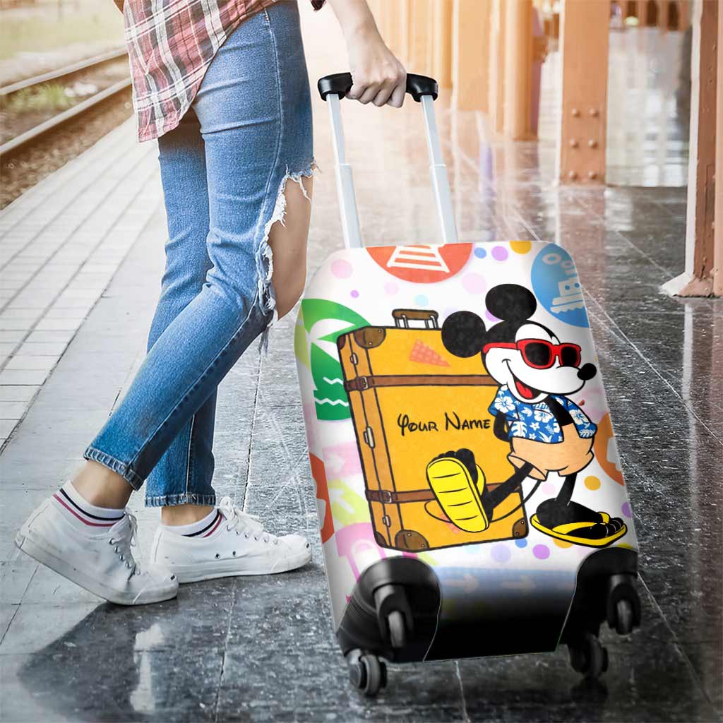 Personalized Luggage Cover with Mickey Mouse Design for Travel