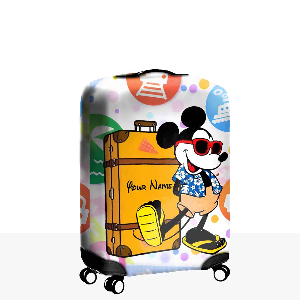 Personalized Luggage Cover with Mickey Mouse Design for Travel