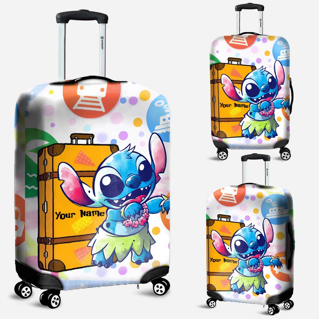 Personalized Ohana Luggage Cover Custom Name Travel Gift