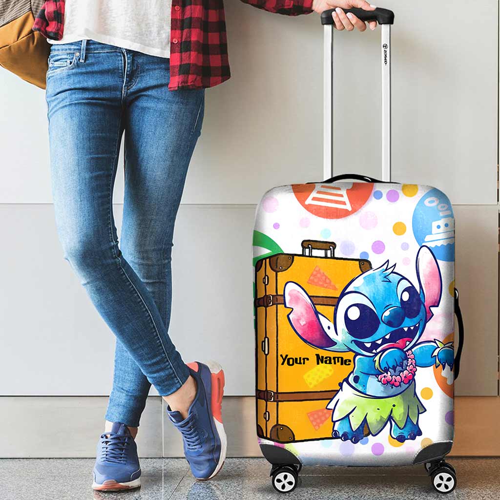 Personalized Ohana Luggage Cover Custom Name Travel Gift