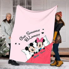 Load image into Gallery viewer, Personalized Snuggle Blanket Cute Mouse Design Gift for Couples
