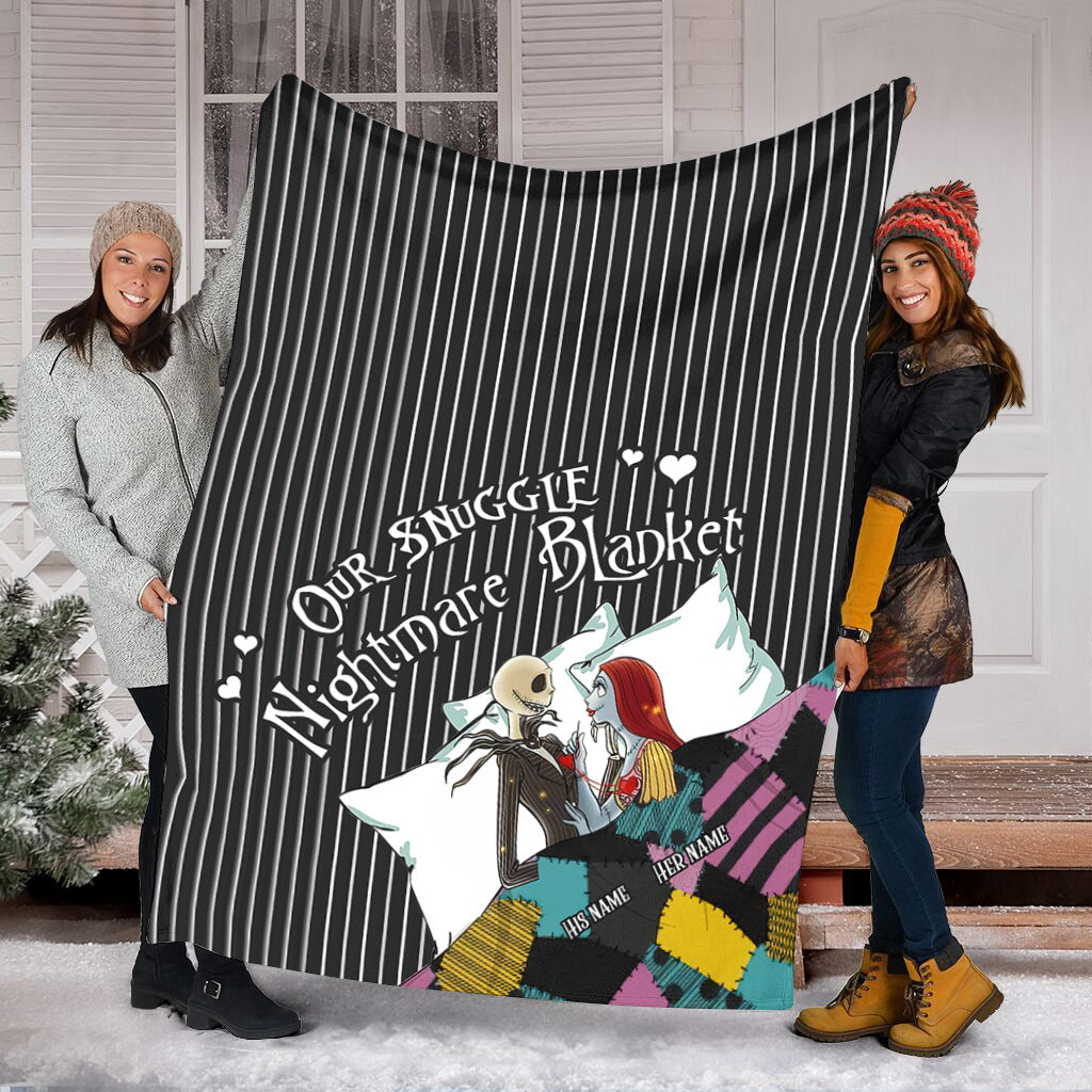 Personalized Snuggle Nightmares Blanket Custom Name Gift