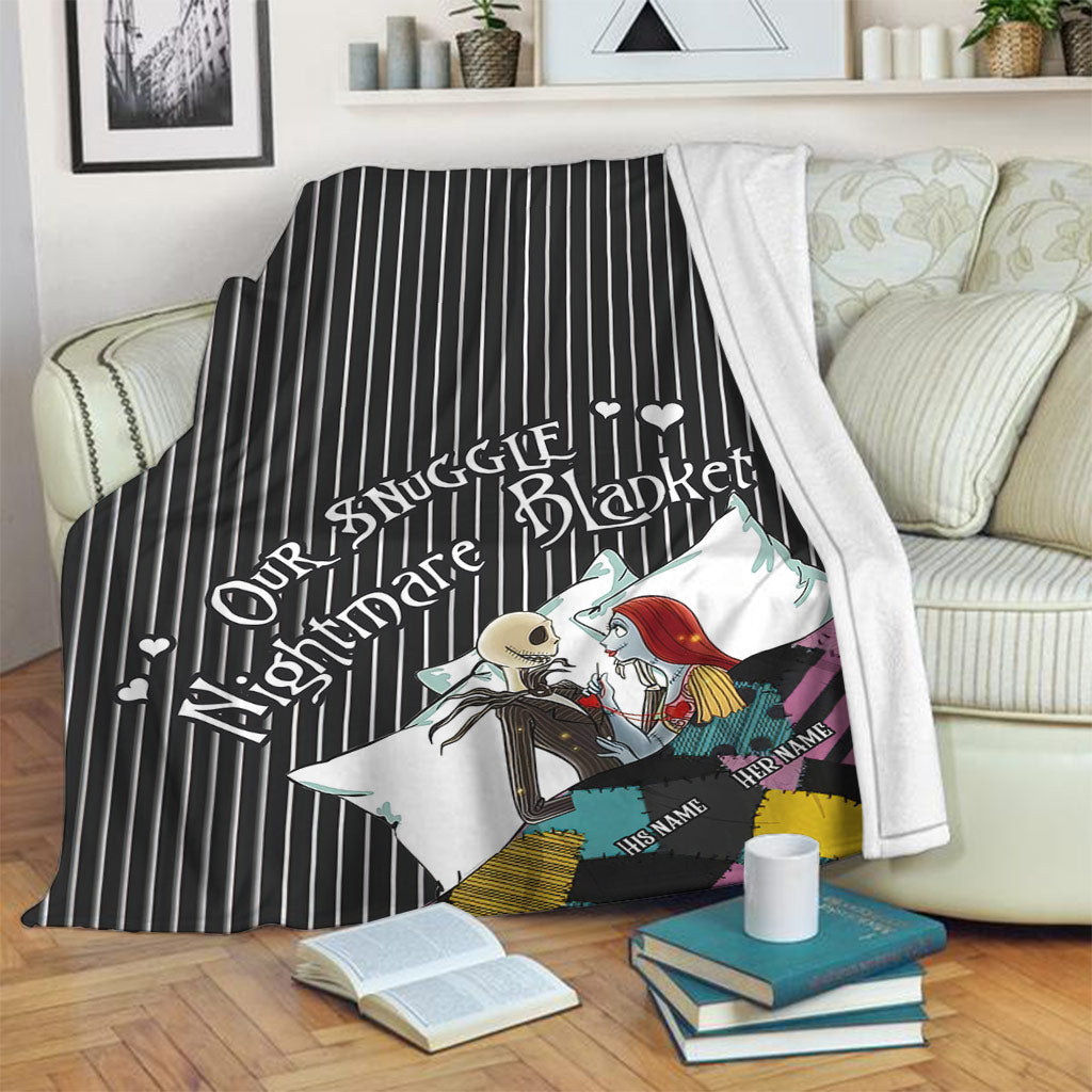 Personalized Snuggle Nightmares Blanket Custom Name Gift