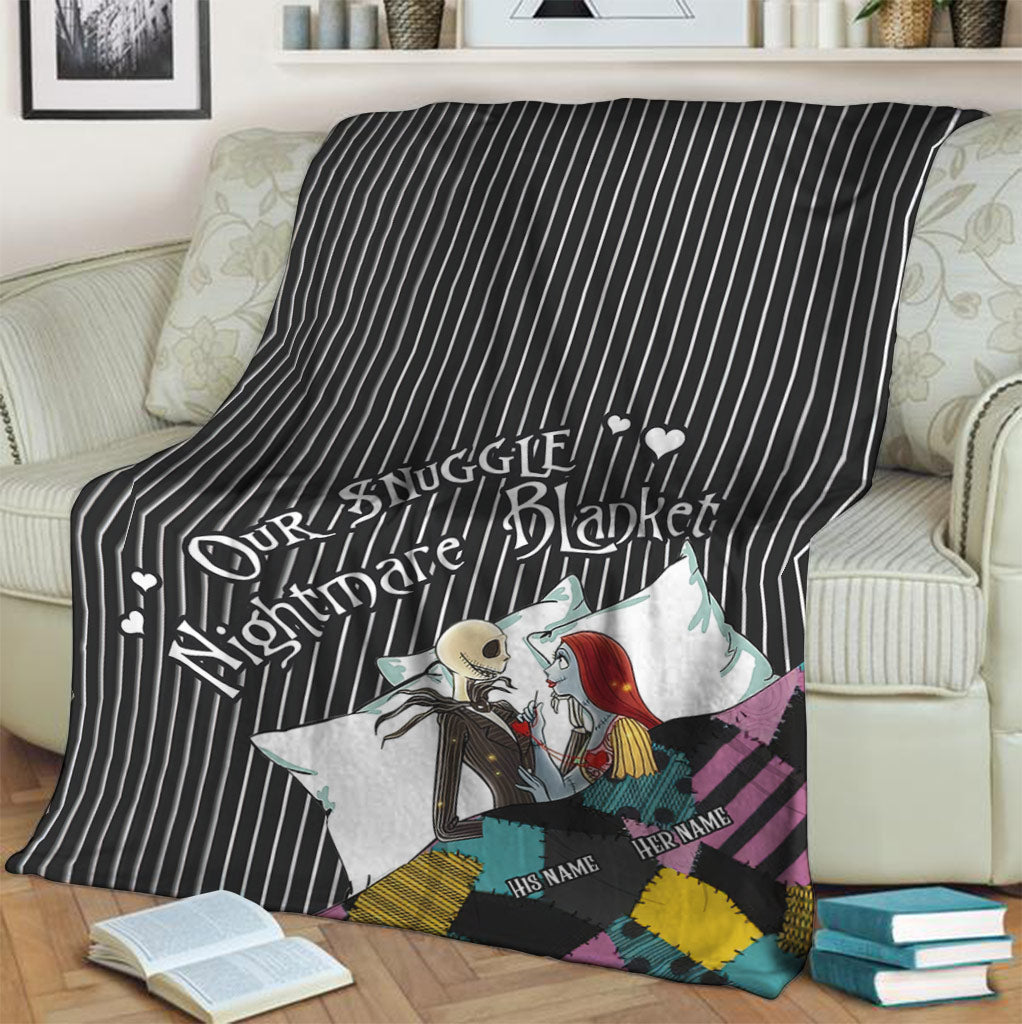 Personalized Snuggle Nightmares Blanket Custom Name Gift