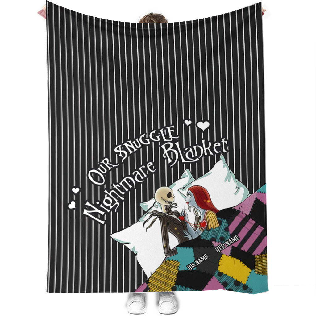 Personalized Snuggle Nightmares Blanket Custom Name Gift