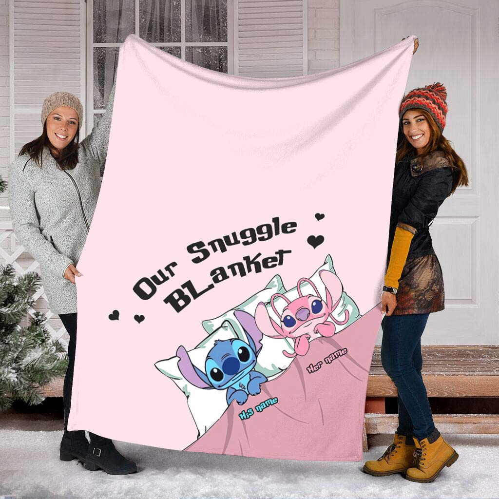 Personalized Ohana Blanket Custom Name Snuggle Gift
