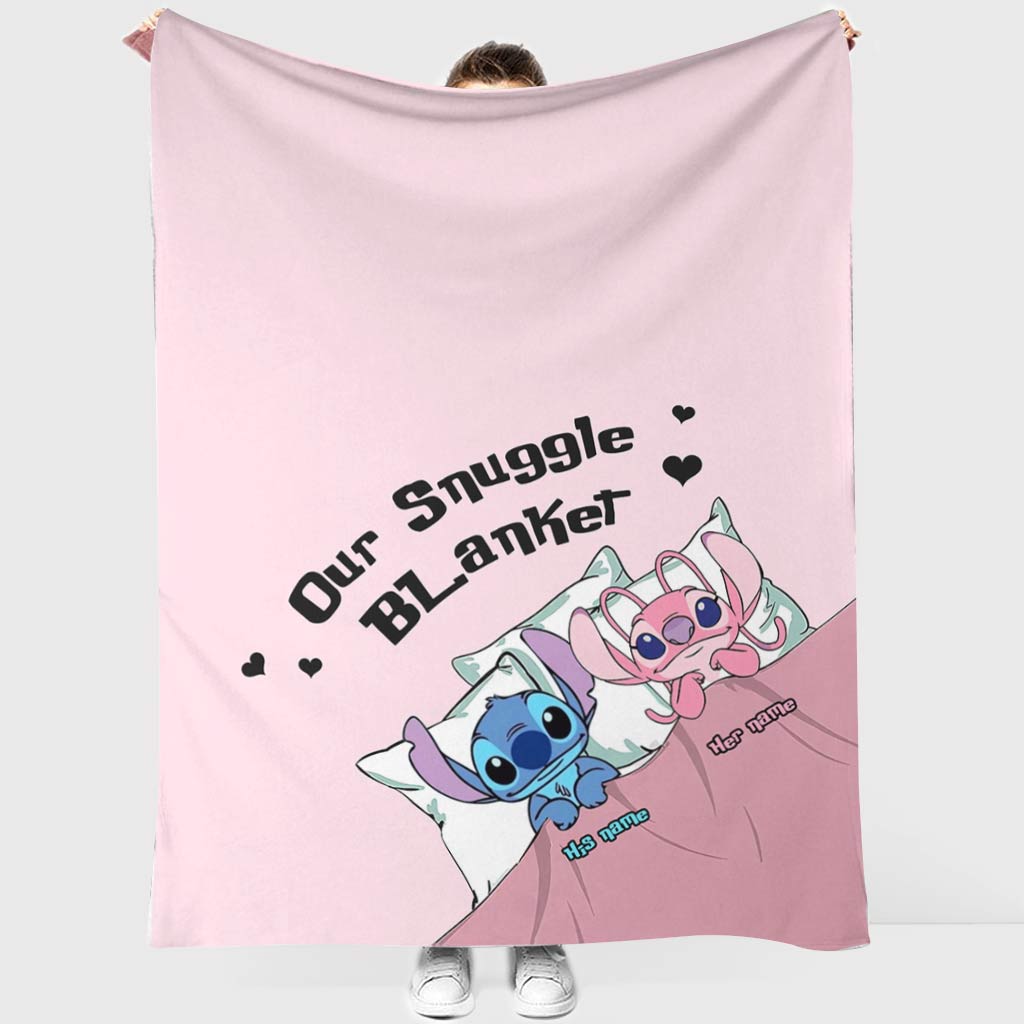 Personalized Ohana Blanket Custom Name Snuggle Gift