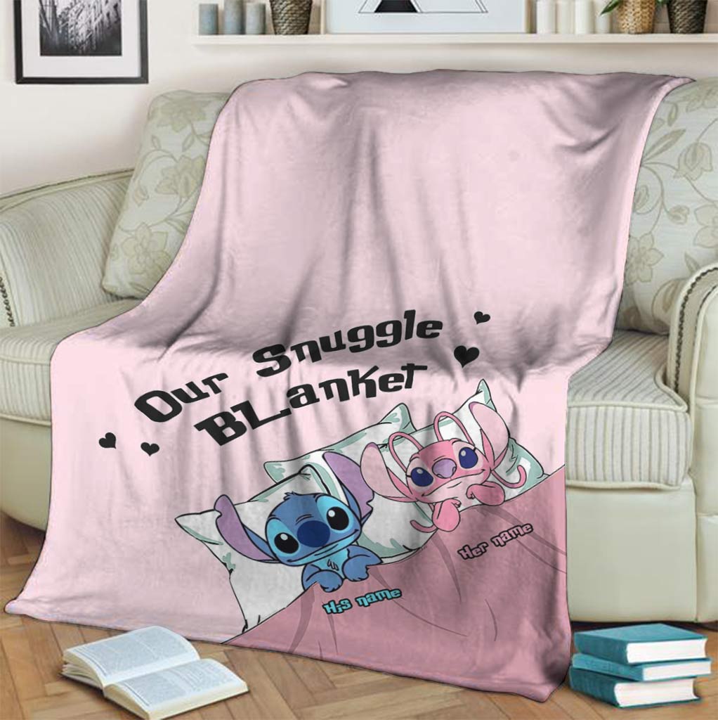 Personalized Ohana Blanket Custom Name Snuggle Gift