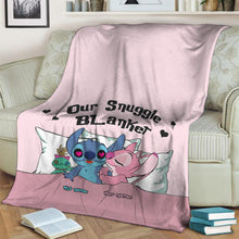 Load image into Gallery viewer, Personalized Snuggle Blanket Custom Name Gift for Couples
