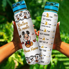 Load image into Gallery viewer, Personalized Water Tracker Bottle with Believe in Magic Design for Kids Birthday Gift
