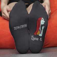 Load image into Gallery viewer, Personalized Nightmare Socks Custom Name Gift for Couples
