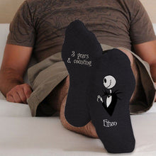 Load image into Gallery viewer, Personalized Nightmare Socks Custom Name Gift for Couples

