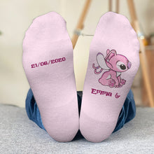 Load image into Gallery viewer, Personalized Ohana Socks Custom Couple Gift for Him &amp; Her
