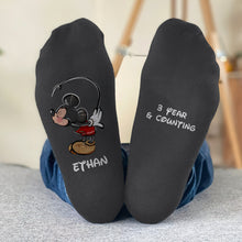 Load image into Gallery viewer, Personalized Mouse Ears Socks Custom Name Gift for Couples
