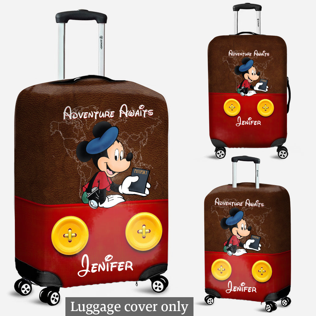 Personalized Mouse Luggage Cover Custom Name Travel Gift