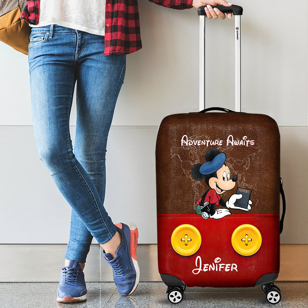 Personalized Mouse Luggage Cover Custom Name Travel Gift