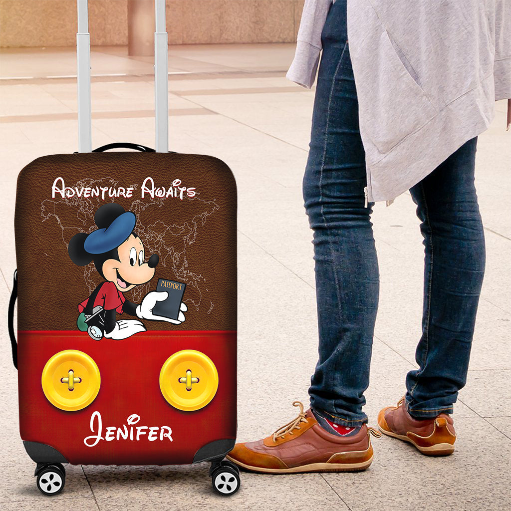 Personalized Mouse Luggage Cover Custom Name Travel Gift