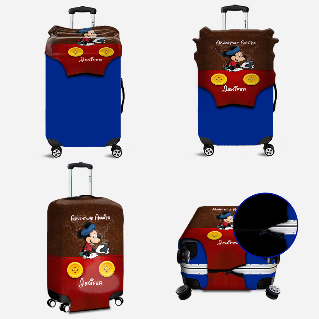 Personalized Mouse Luggage Cover Custom Name Travel Gift