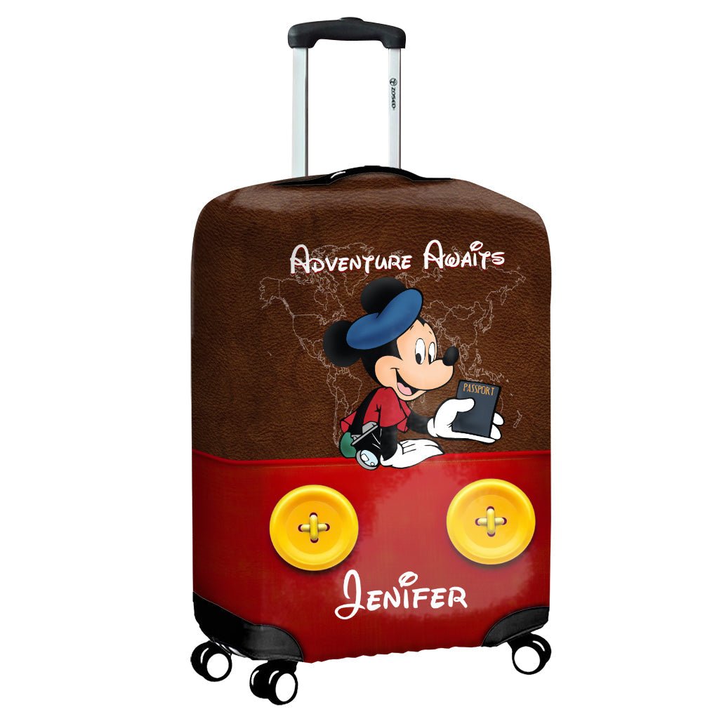 Personalized Mouse Luggage Cover Custom Name Travel Gift