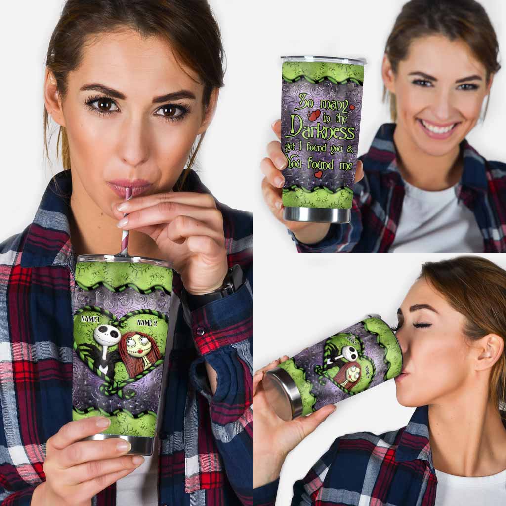 Personalized Nightmare Tumbler Custom Names Unique Gift for Couples