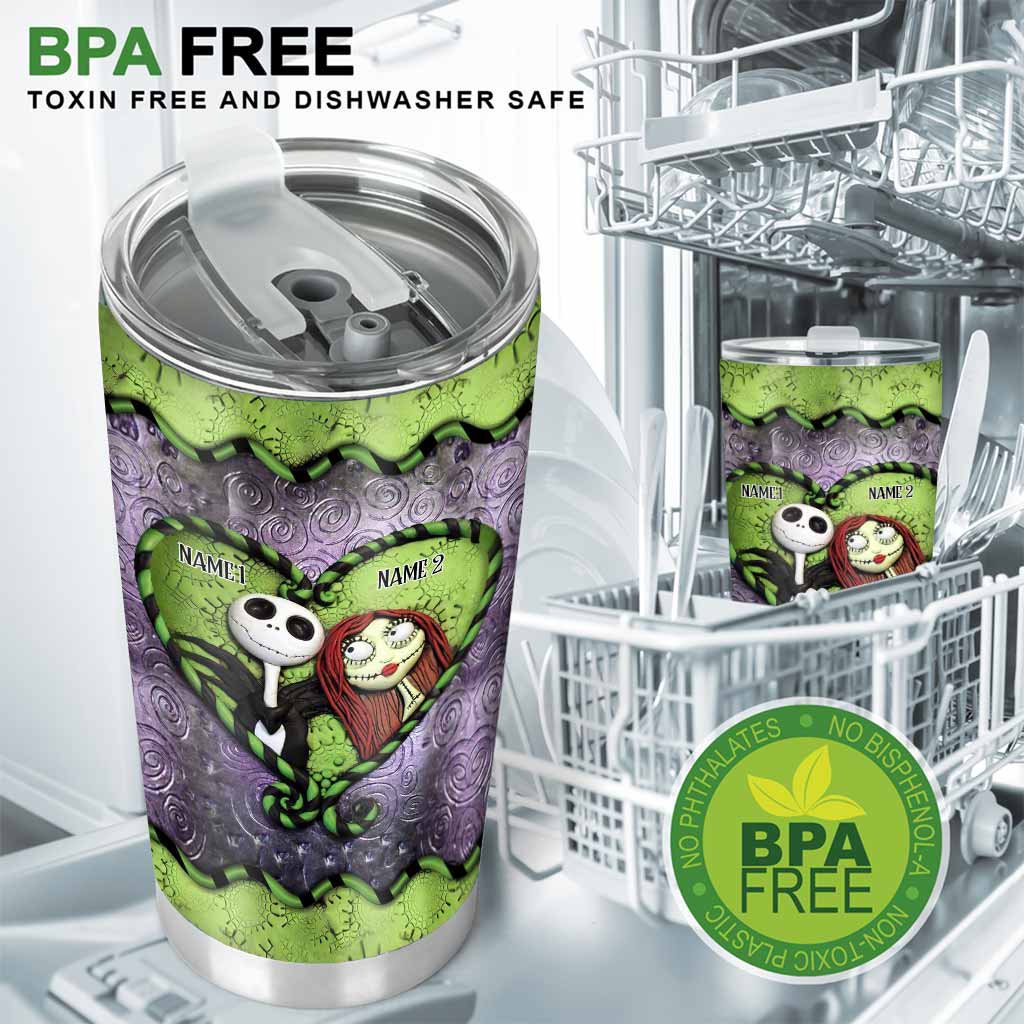 Personalized Nightmare Tumbler Custom Names Unique Gift for Couples