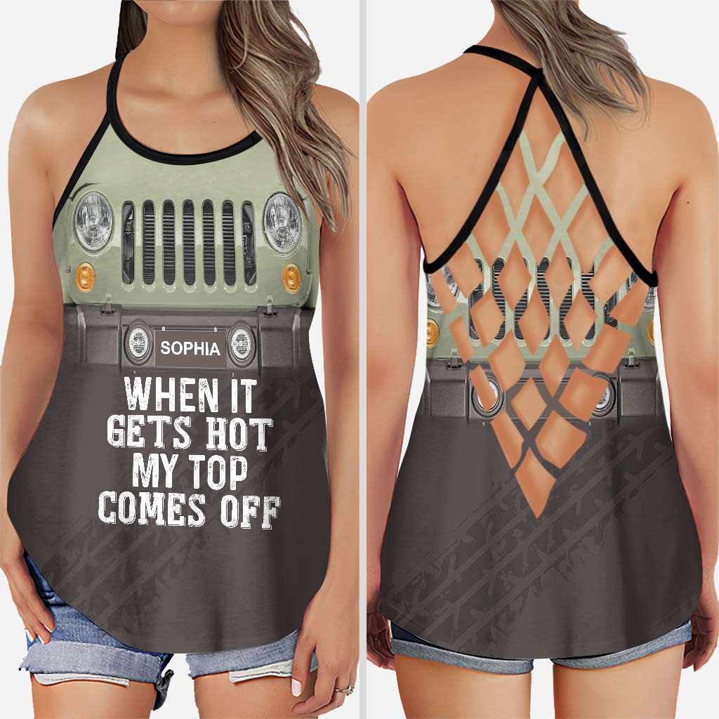 Personalized Cross Tank Top Custom Name Summer Gift for Her