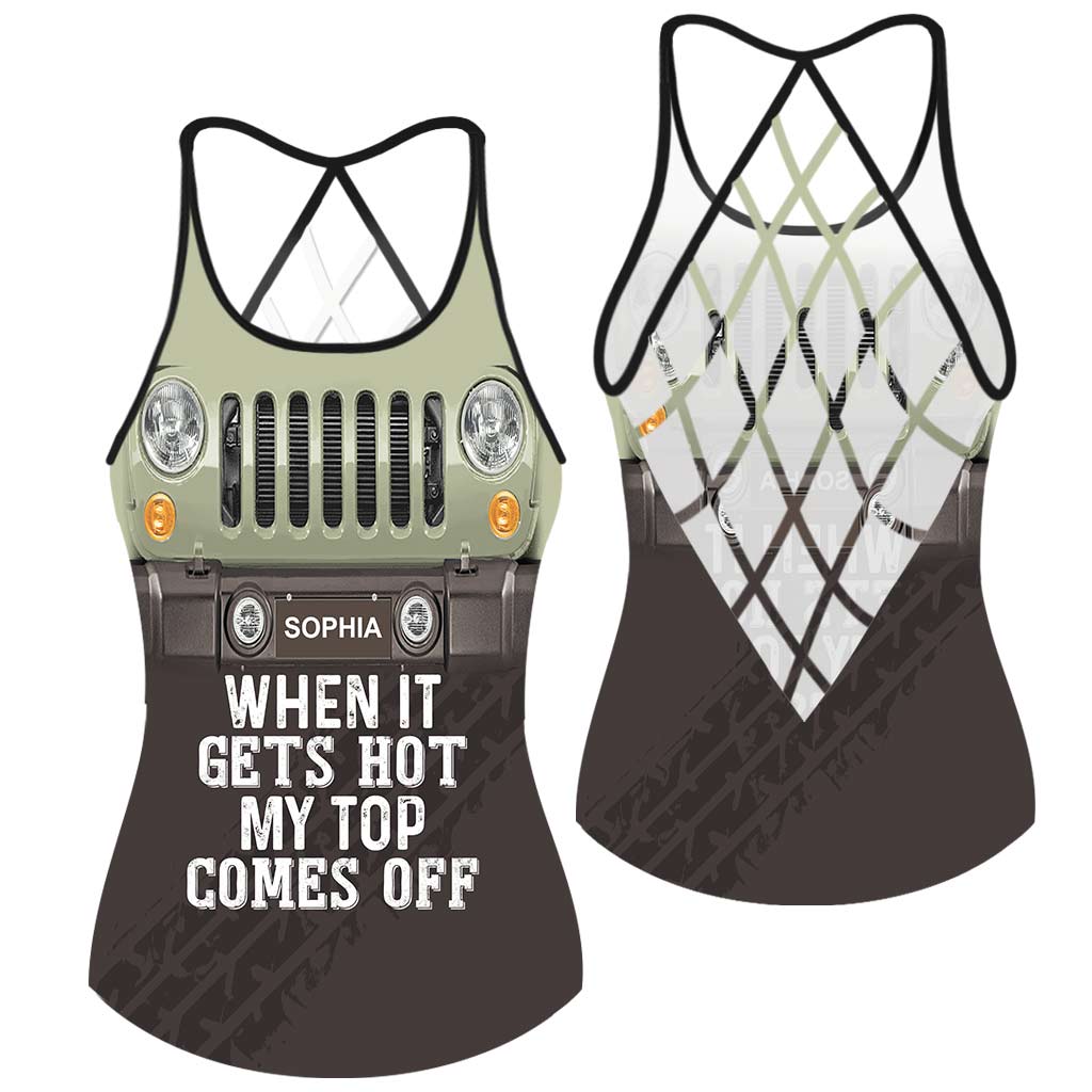 Personalized Cross Tank Top Custom Name Summer Gift for Her