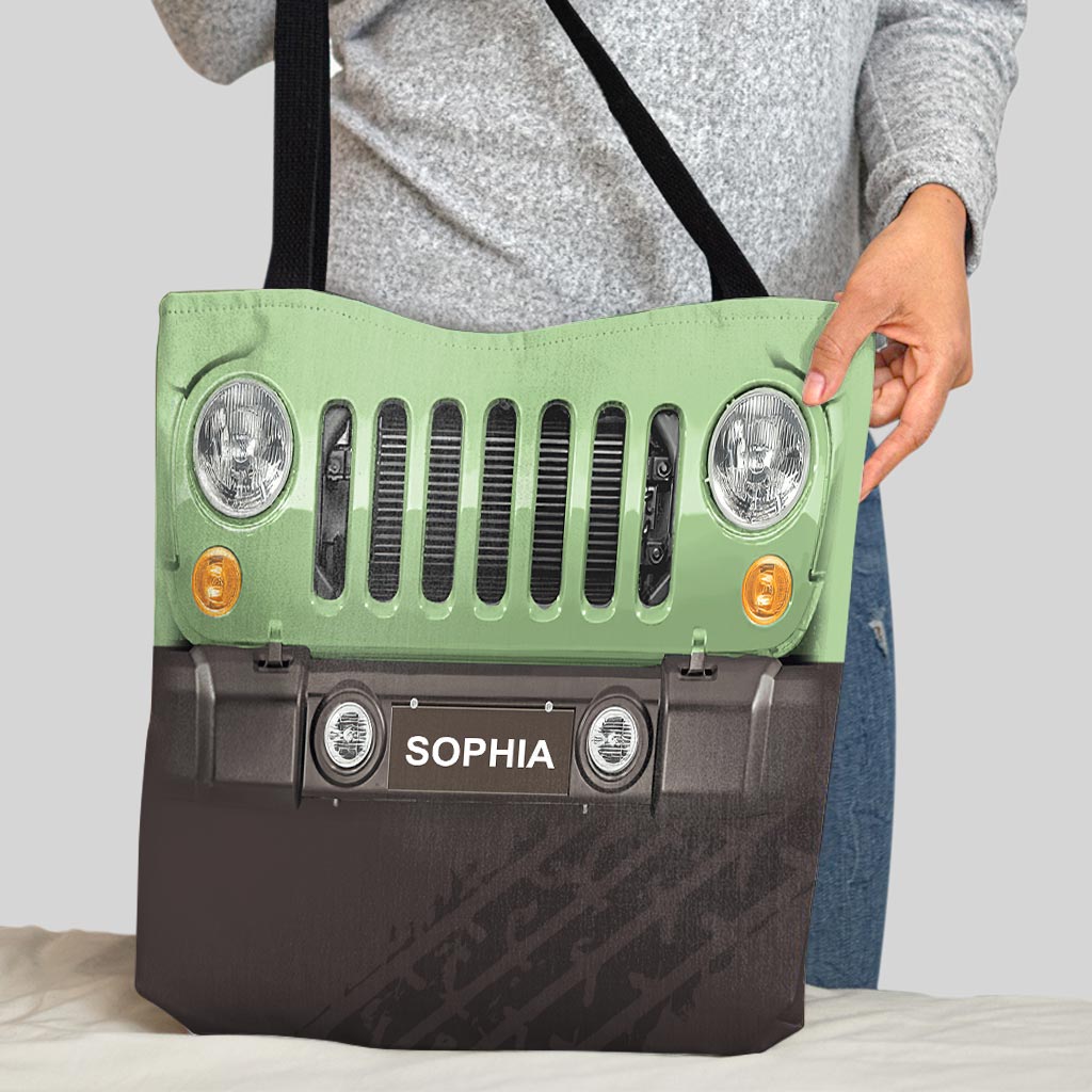Personalized Jeep Car Tote Bag Custom Name Gift for Dad
