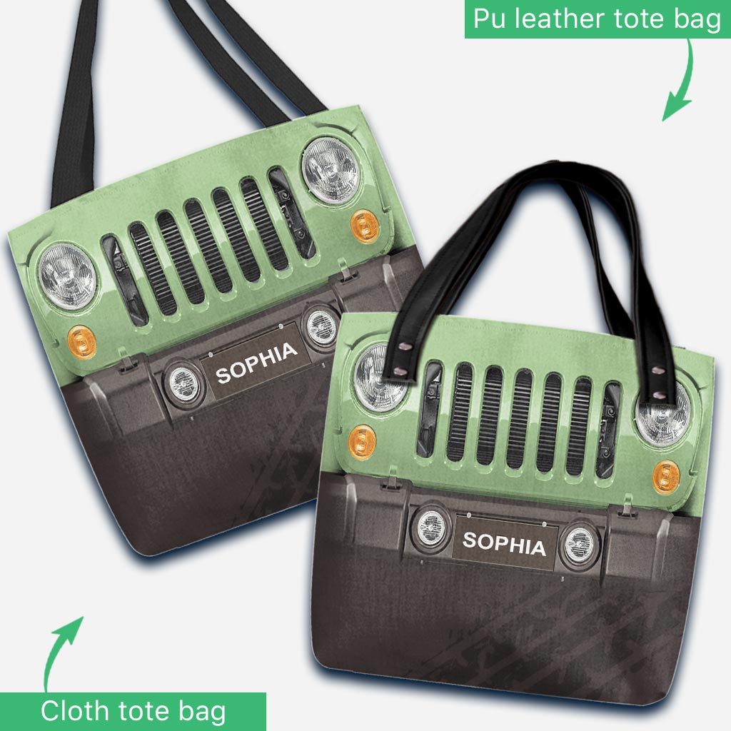 Personalized Jeep Car Tote Bag Custom Name Gift for Dad