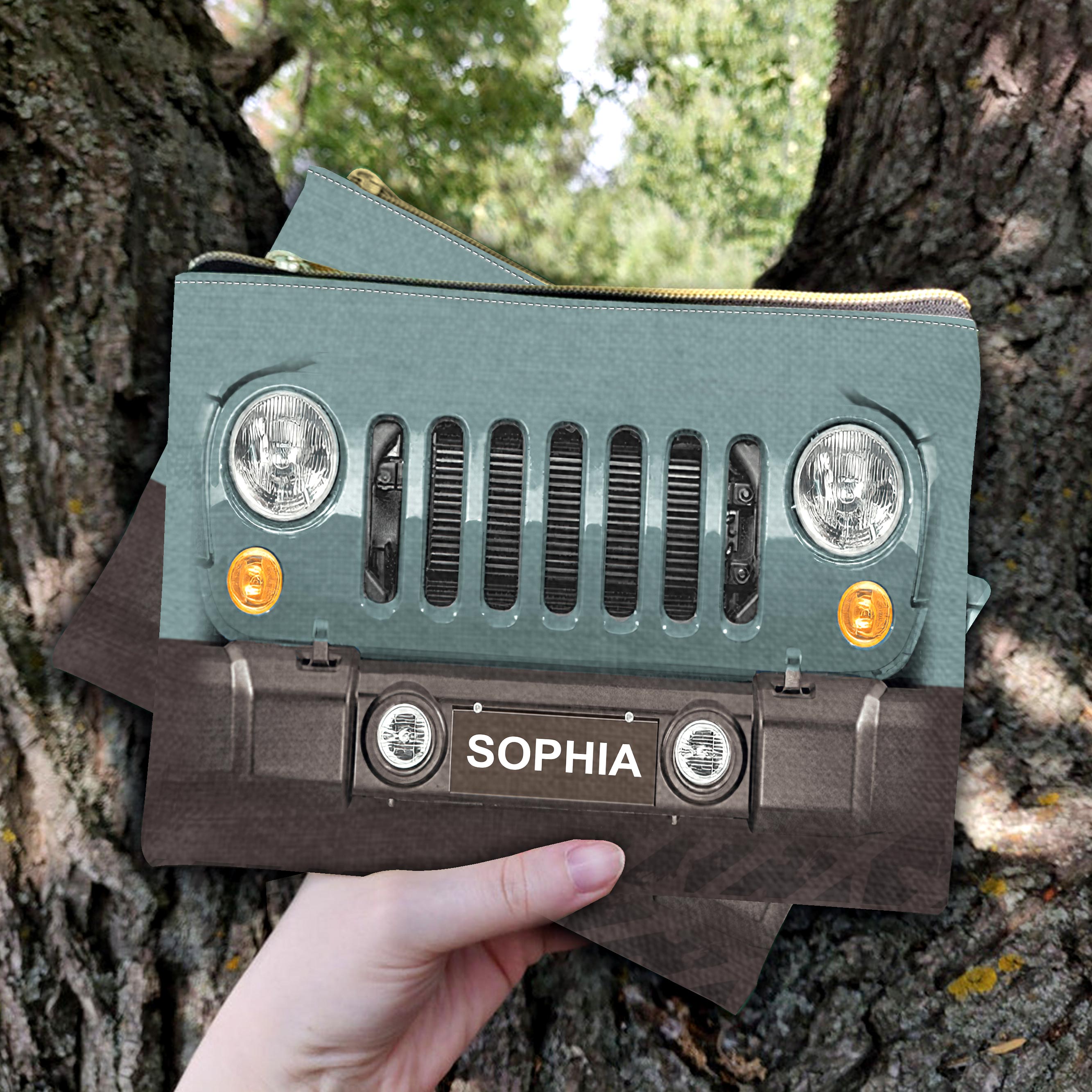 Personalized Jeep Pouch with Name Custom Gift for Her