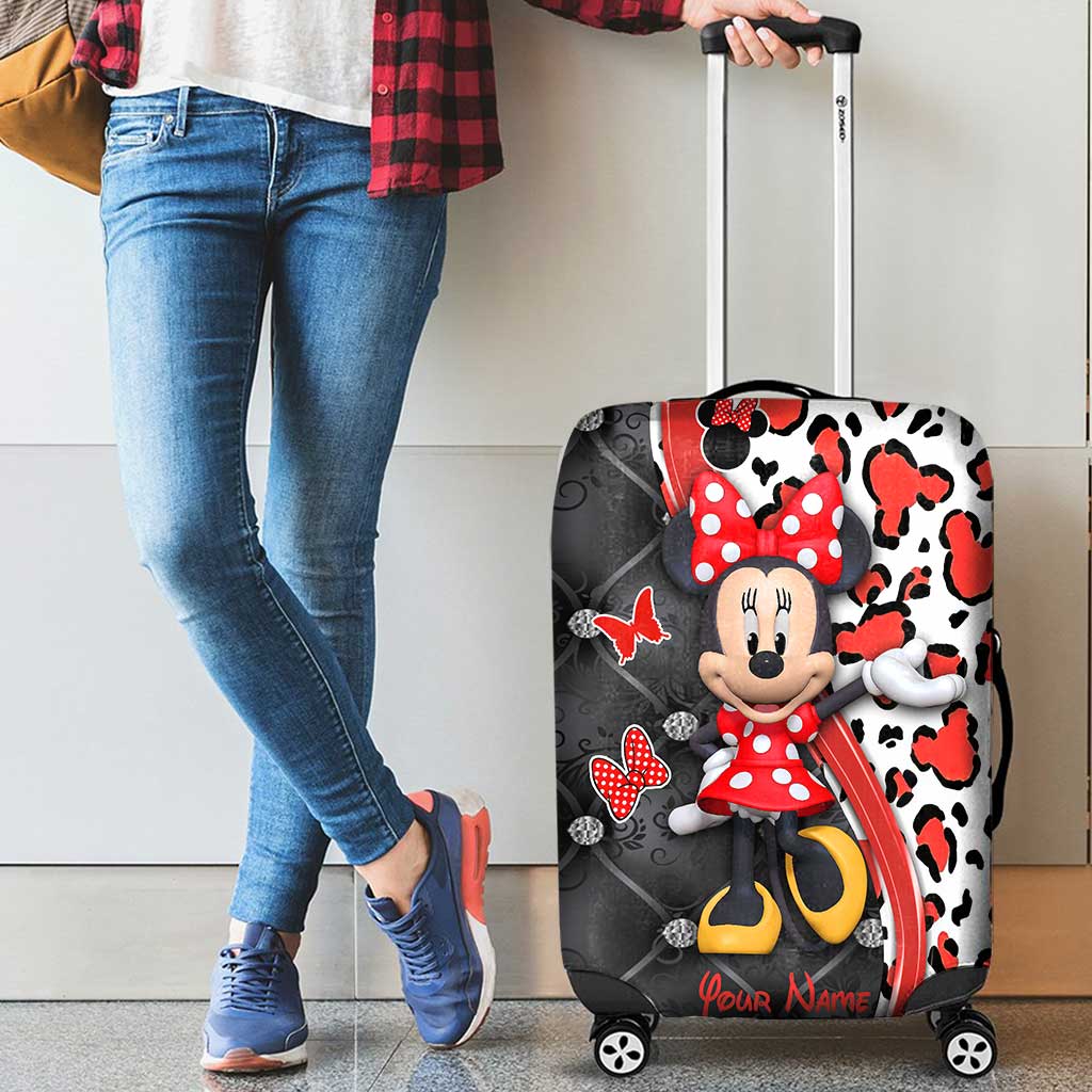 Personalized Minnie Mouse Luggage Cover Custom Name Travel Gift