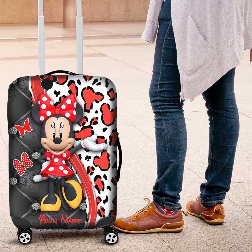 Personalized Minnie Mouse Luggage Cover Custom Name Travel Gift