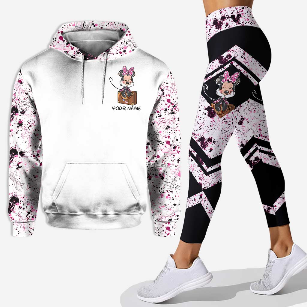 Personalized Mouse Hoodie and Leggings Set for Travel Lovers