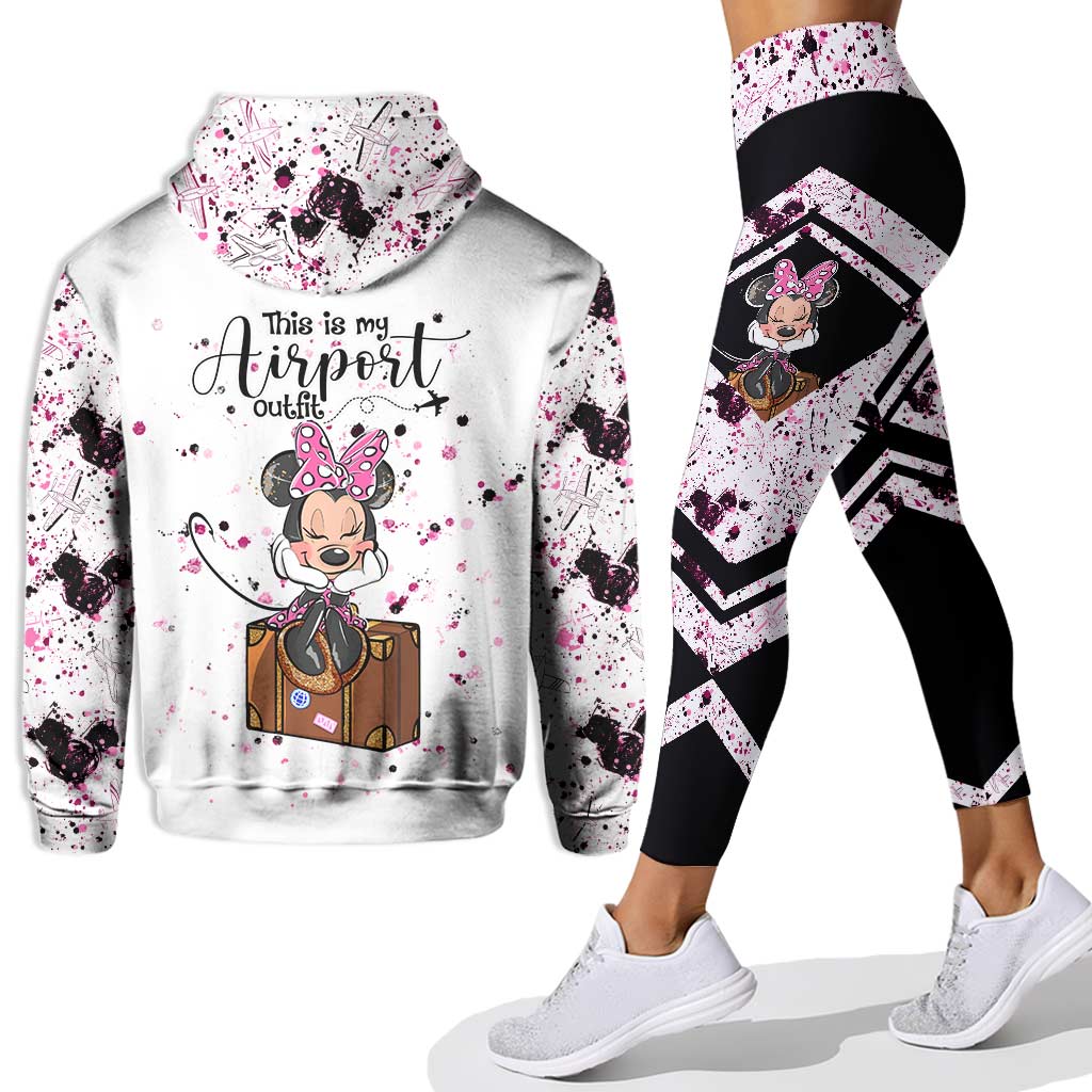 Personalized Mouse Hoodie and Leggings Set for Travel Lovers