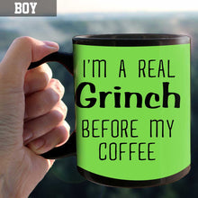 Load image into Gallery viewer, Personalized Grinch Coffee Mug Custom Name Fun Christmas Gift
