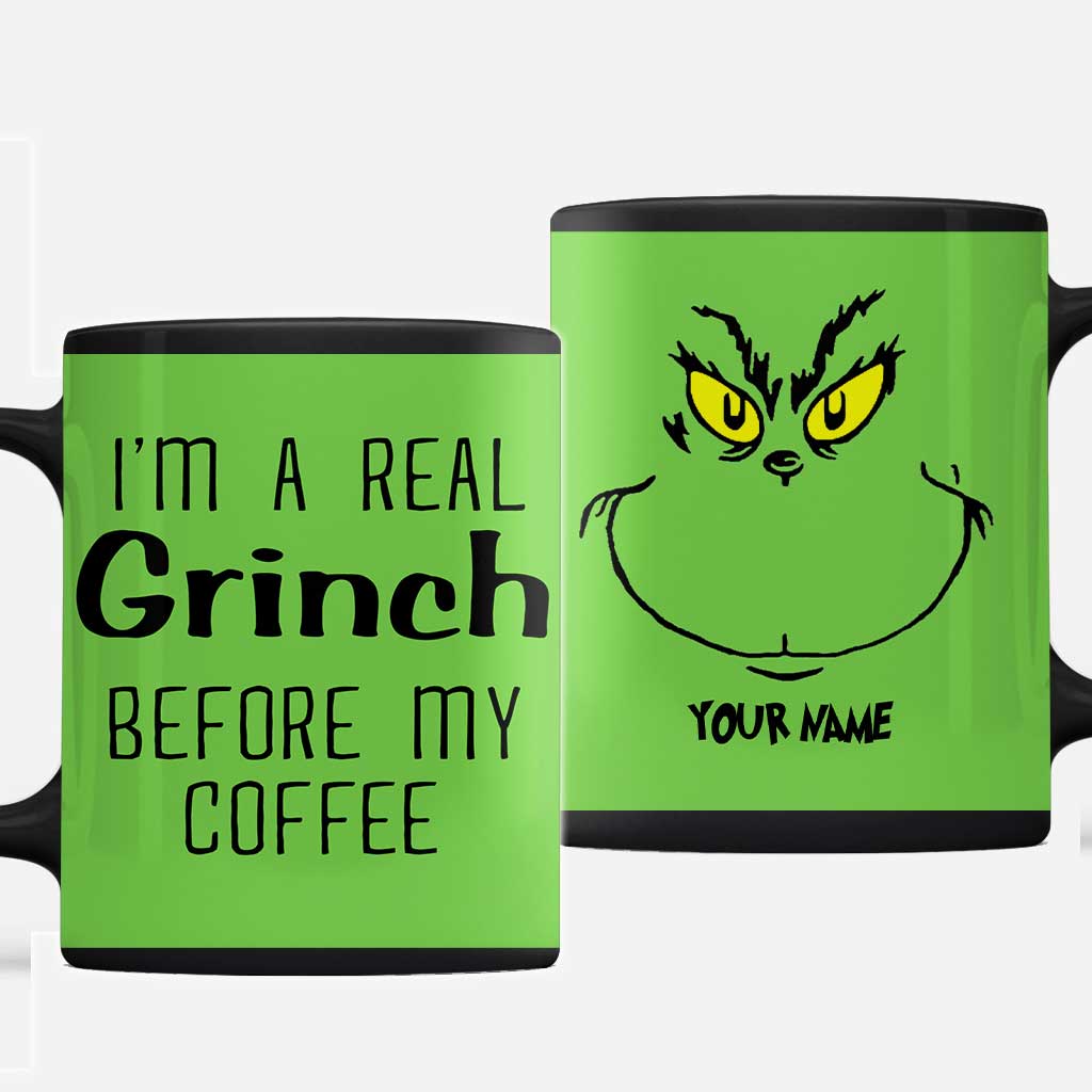 Personalized Grinch Coffee Mug Custom Name Fun Christmas Gift
